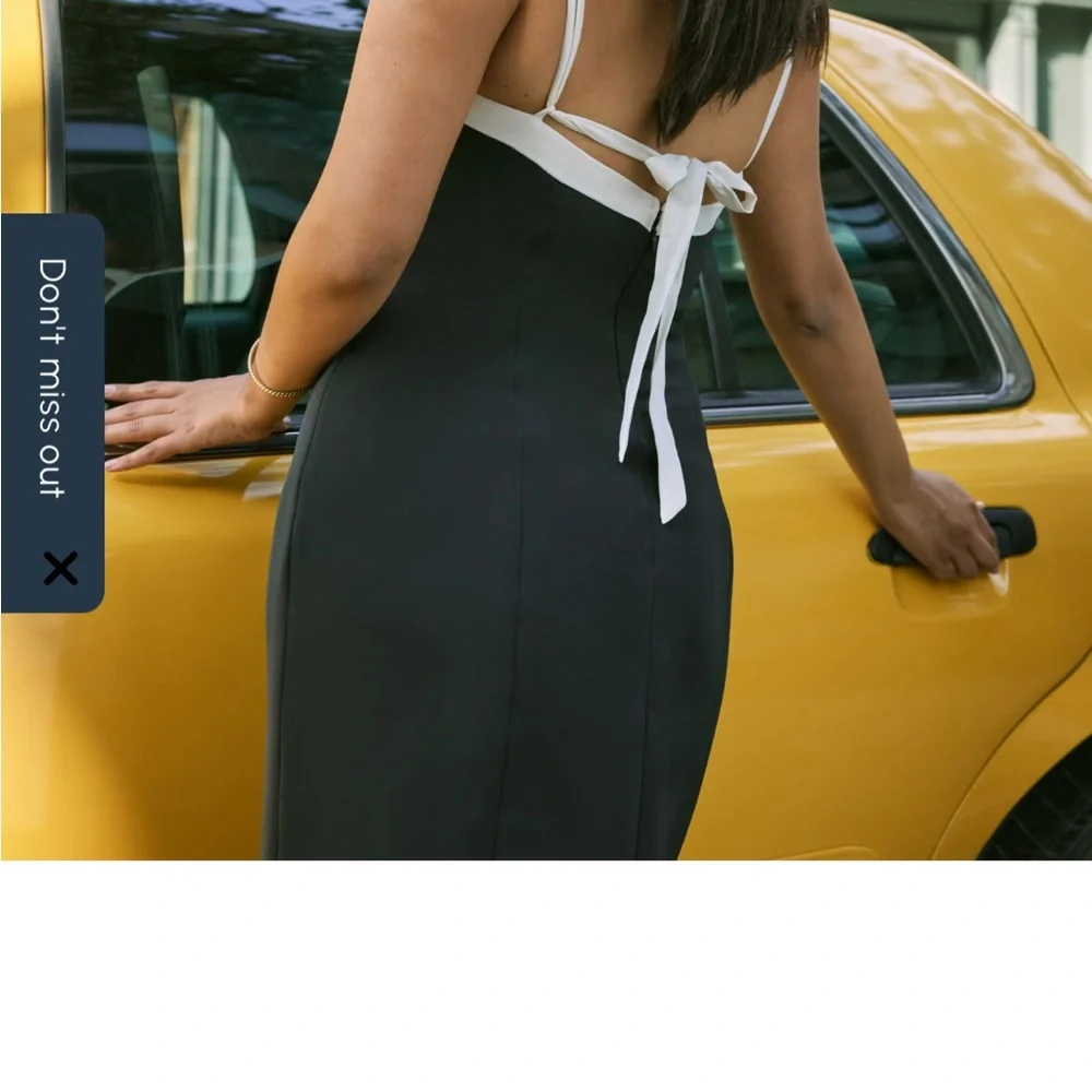 Abercrombie Contrast Tie-Back Maxi Dress